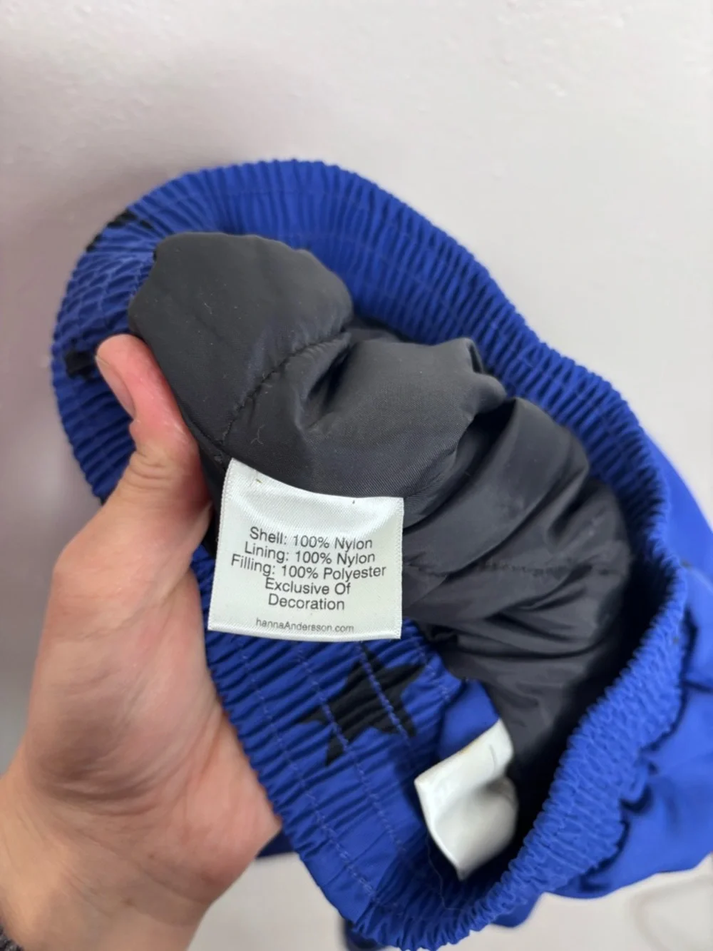 Hanna Andersson Blue Black Star Print Insulated Snow Pants Size 5T EUC